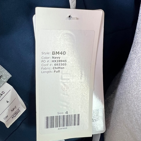 Christina Wu Celebration Navy Sleeveless Dress Style BM40 New Size 4 Bridesmaid - Picture 6 of 8